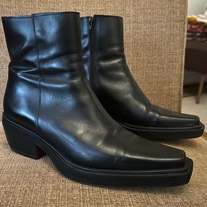 8 by YOOX Leather Western Booties